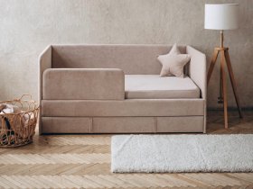 Диван-кровать Happy (бежевый) в Марусино - marusino.mebel-nsk.ru | фото