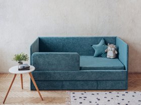 Диван-кровать Happy (бирюзовый) в Марусино - marusino.mebel-nsk.ru | фото