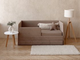 Диван-кровать Happy (капучино) в Марусино - marusino.mebel-nsk.ru | фото