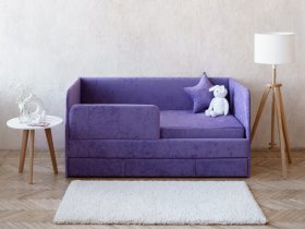 Диван-кровать Happy (сиреневый) в Марусино - marusino.mebel-nsk.ru | фото
