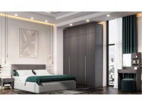 Гардеробная Эккервуд (графит) в Марусино - marusino.mebel-nsk.ru | фото