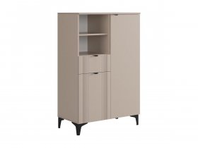 Комод 2 Рич (кашемир/фрапучино матовый/черный) в Марусино - marusino.mebel-nsk.ru | фото