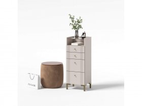 Комод 4 ящика КМ2 Одетта (дуб эндгрей/меланж) в Марусино - marusino.mebel-nsk.ru | фото