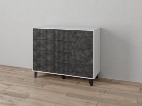 Комод «Катрин-13» (белый/мальта грей) в Марусино - marusino.mebel-nsk.ru | фото