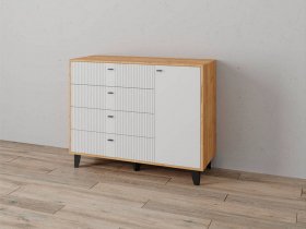 Комод «Катрин-13» (дуб крафт золотой/карбон фарфор) в Марусино - marusino.mebel-nsk.ru | фото