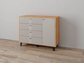 Комод «Катрин-13» (дуб крафт золотой/сантьяго софт) в Марусино - marusino.mebel-nsk.ru | фото