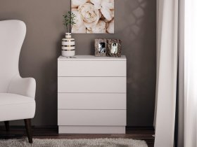 Комод Км010 (белый) в Марусино - marusino.mebel-nsk.ru | фото