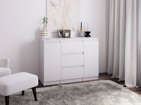 Комод Км011 (белый) в Марусино - marusino.mebel-nsk.ru | фото