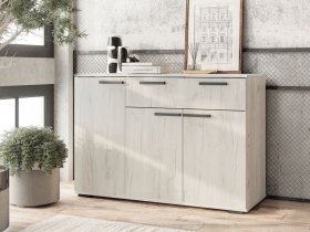 Комод Стандарт-4 NEW (дуб крафт белый) в Марусино - marusino.mebel-nsk.ru | фото