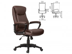 Кресло офисное BRABIX Enter EX-511, коричневое в Марусино - marusino.mebel-nsk.ru | фото