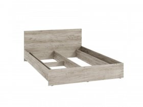 Кровать двухспальная КР-140 Ронда (дуб крафт серый) в Марусино - marusino.mebel-nsk.ru | фото