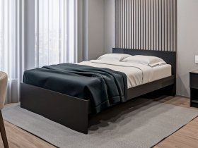 Кровать двуспальная 1,4м Бруклин СБ-3353 (диамант серый) в Марусино - marusino.mebel-nsk.ru | фото