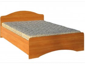 Кровать двуспальная 1,6м-1 (круглая спинка) в Марусино - marusino.mebel-nsk.ru | фото