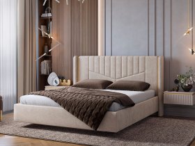 Кровать двуспальная 1,6м Диор (кашемир суфле (велюр)) в Марусино - marusino.mebel-nsk.ru | фото