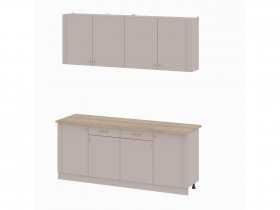 Кухонный гарнитур 2,0м Одетта (меланж/дуб сонома) в Марусино - marusino.mebel-nsk.ru | фото