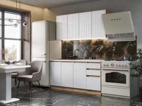 Кухонный гарнитур Ника 1,6 м (белый) в Марусино - marusino.mebel-nsk.ru | фото