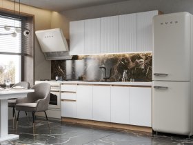 Кухонный гарнитур Ника 2,0 м (белый) в Марусино - marusino.mebel-nsk.ru | фото