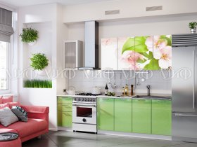 Кухонный гарнитур Яблоневый цвет в Марусино - marusino.mebel-nsk.ru | фото