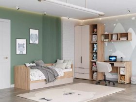 Модульная детская Сицилия (дуб альпийский/тефия) в Марусино - marusino.mebel-nsk.ru | фото
