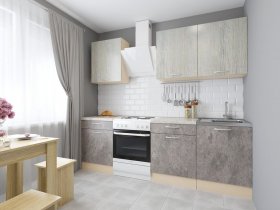 Модульная кухня Йота (пикард/цемент) в Марусино - marusino.mebel-nsk.ru | фото