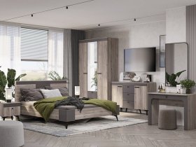 Модульная спальня Кассандра (дуб смоки/MF14) в Марусино - marusino.mebel-nsk.ru | фото