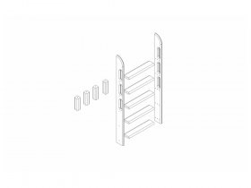 Пакет №10 Прямая лестница и опоры для двухъярусной кровати Соня в Марусино - marusino.mebel-nsk.ru | фото