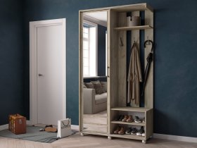 Прихожая «Ларго-2» (дуб крафт серый) в Марусино - marusino.mebel-nsk.ru | фото