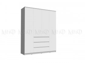 Шкаф 1600 с ящиками Челси (белый) в Марусино - marusino.mebel-nsk.ru | фото