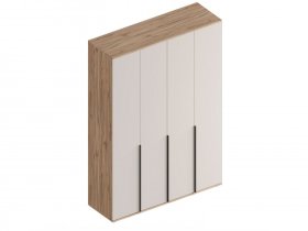 Шкаф 4-ств Сицилия (дуб альпийский/тефия) в Марусино - marusino.mebel-nsk.ru | фото