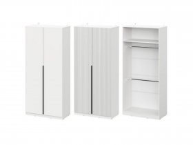 Шкаф ШК-100 Эккервуд (белый) в Марусино - marusino.mebel-nsk.ru | фото