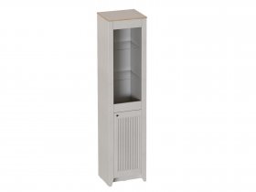 Шкаф-витрина однодверная Валенсия (гостиная) в Марусино - marusino.mebel-nsk.ru | фото