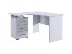 Стол компьютерный 1200 угловой Лайт-2 (белый/белый) в Марусино - marusino.mebel-nsk.ru | фото