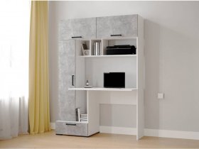 Стол письменный «Квартет-11» (белый/ателье светлое) в Марусино - marusino.mebel-nsk.ru | фото