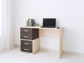 Стол письменный Сити-2 (венге/дуб молочный) в Марусино - marusino.mebel-nsk.ru | фото
